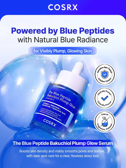 COSRX The Blue Peptide Bakuchiol Plump Glow Serum
